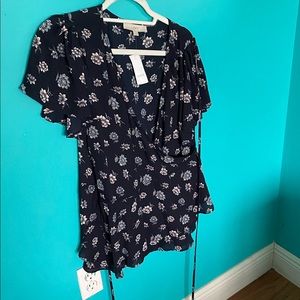 The loft floral navy blouse